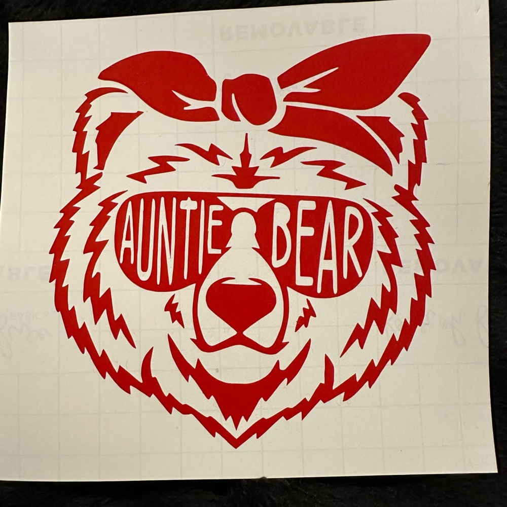 Auntie Bear Decal Sticker